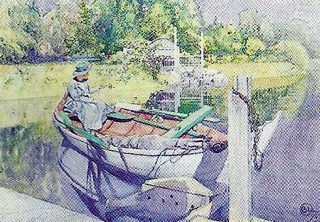 Carl Larsson napp oil painting picture